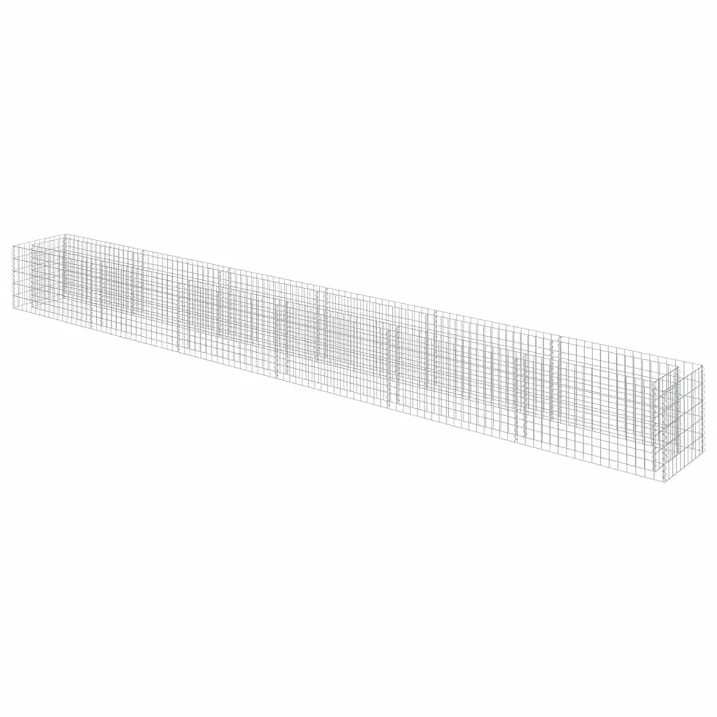 Gabion Raised Bed Galvanised Steel 540x50x50 cm 143567 - Home & Garden