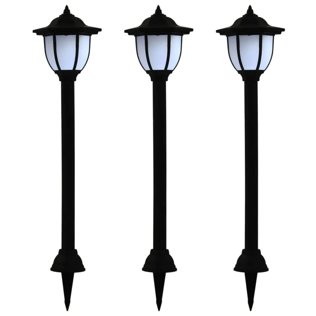Outdoor Solar Lamps 3 pcs LED Black 44471 - Home & Garden