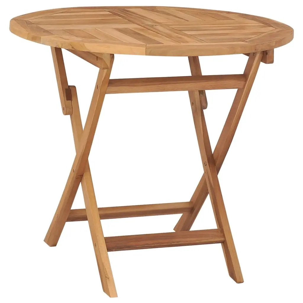 Folding Garden Table 85x76 cm Solid Teak Wood 44689 - Furniture