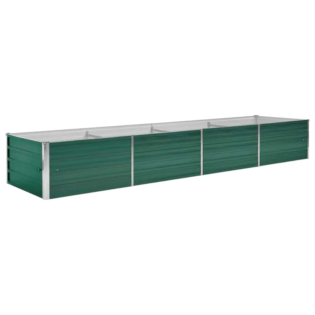 Garden Raised Bed Galvanised Steel 320x80x45 cm Green 44847 - Home & Garden