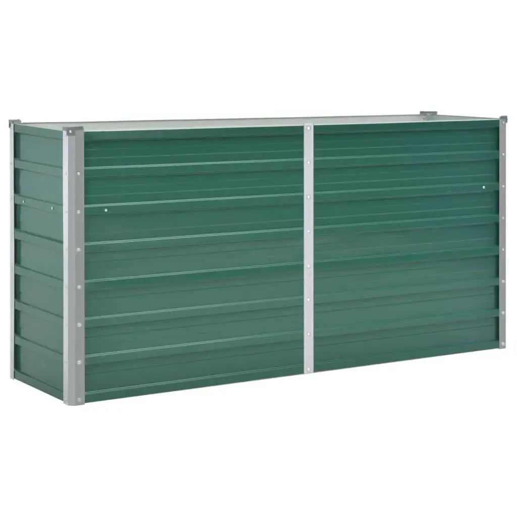 Garden Raised Bed Galvanised Steel 160x40x77 cm Green 44849 - Home & Garden