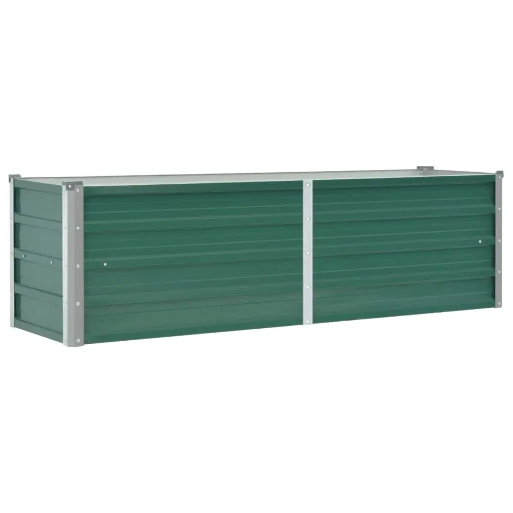 Garden Raised Bed Galvanised Steel 160x40x45 cm Green 44851 - Home & Garden