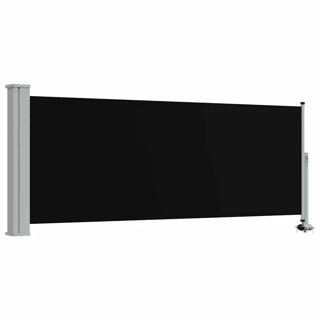 Patio Retractable Side Awning 100 x 300 cm Black 45184 - Home & Garden