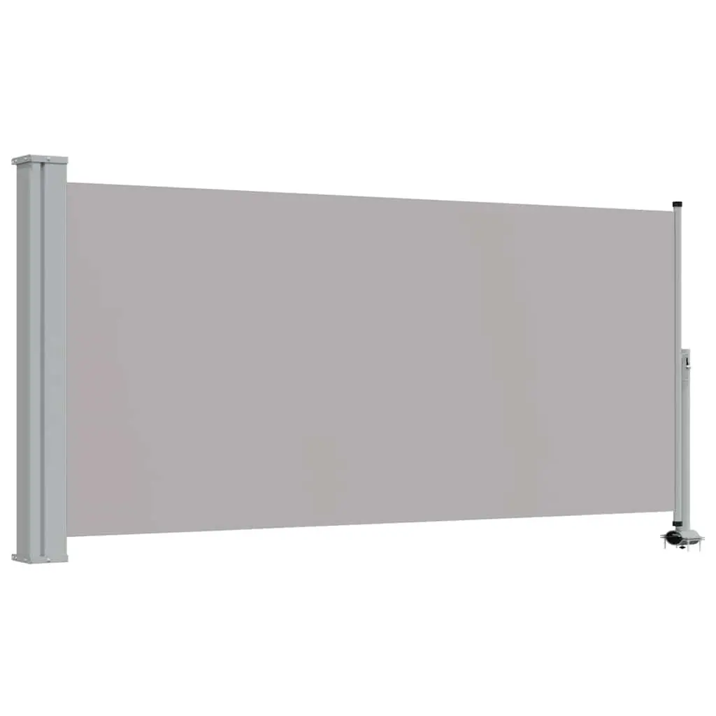 Patio Retractable Side Awning 120 x 300 cm Grey 45189 - Home & Garden