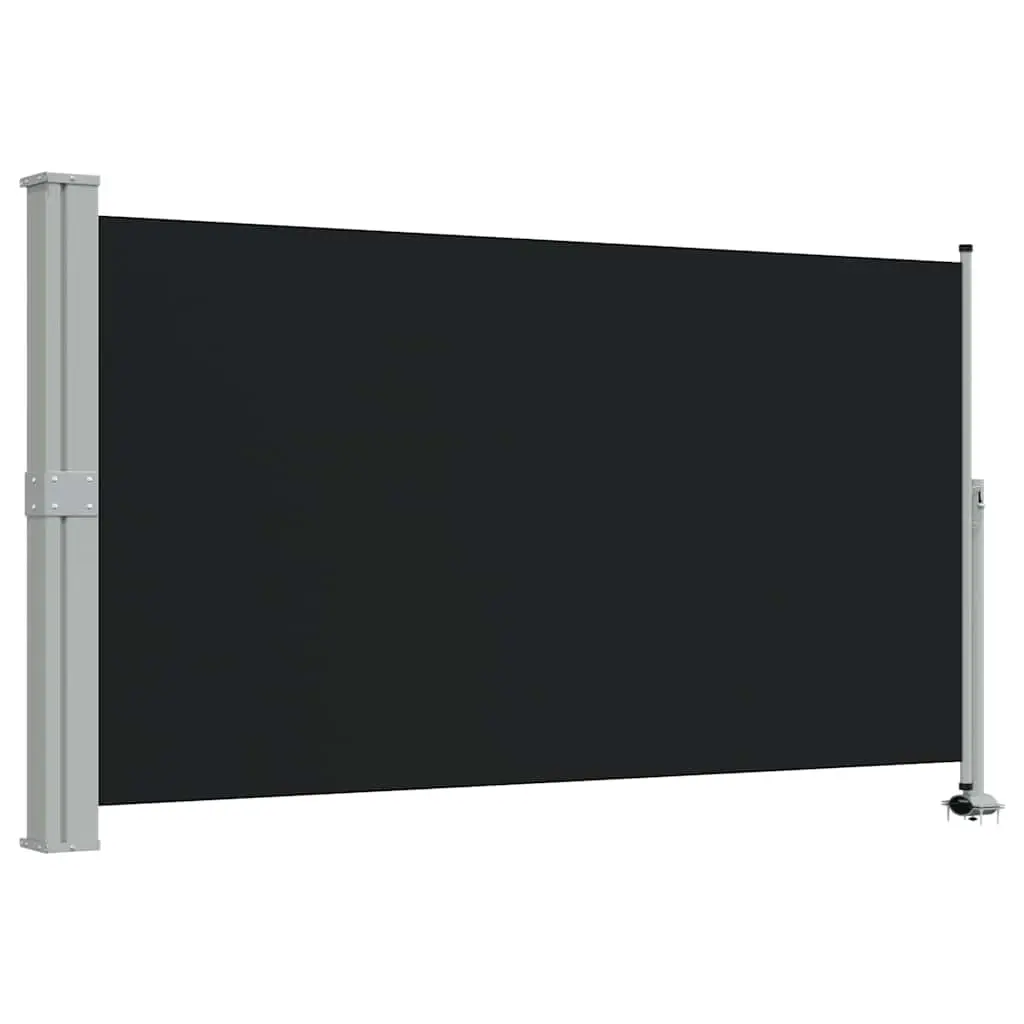 Patio Retractable Side Awning 140 x 300 cm Black 45190 - Home & Garden