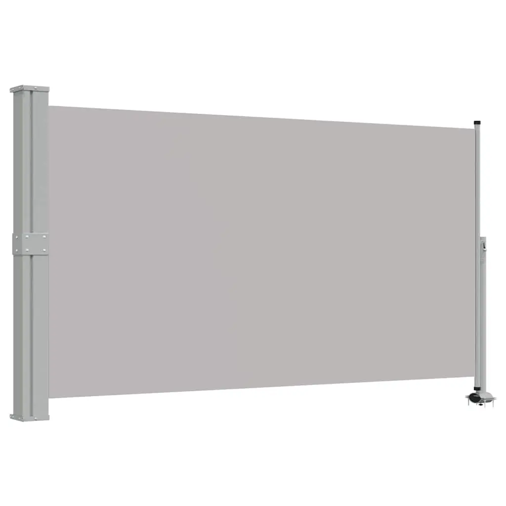 Patio Retractable Side Awning 140 x 300 cm Grey 45192 - Home & Garden