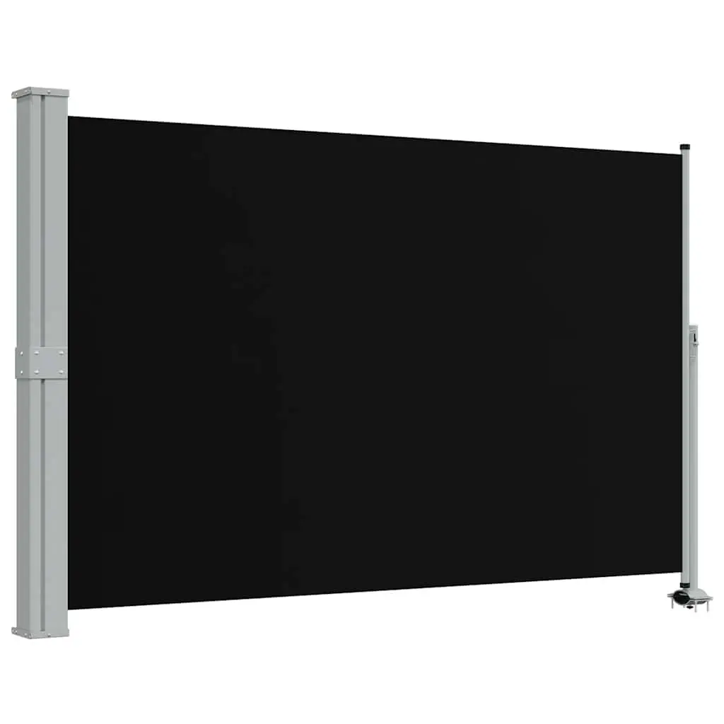 Patio Retractable Side Awning 160 x 300 cm Black 45193 - Home & Garden