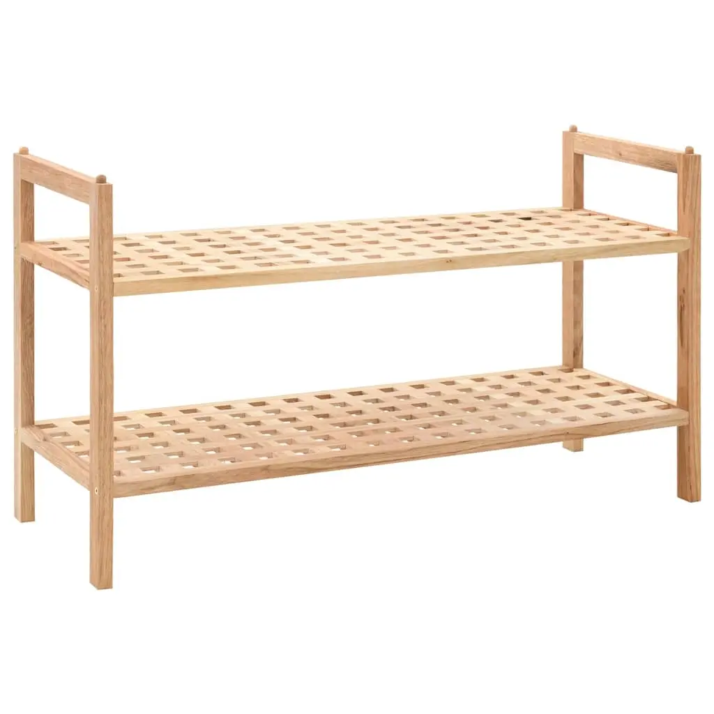 Shoe Rack Solid Walnut Wood 69x26x40 cm 247102 - Home & Garden