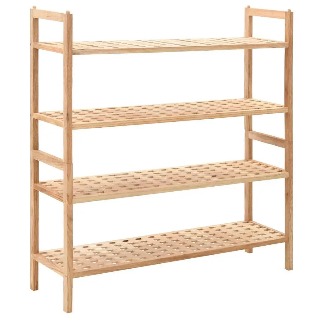 Shoe Rack Solid Walnut Wood 69x26x81 cm 247103 - Home & Garden