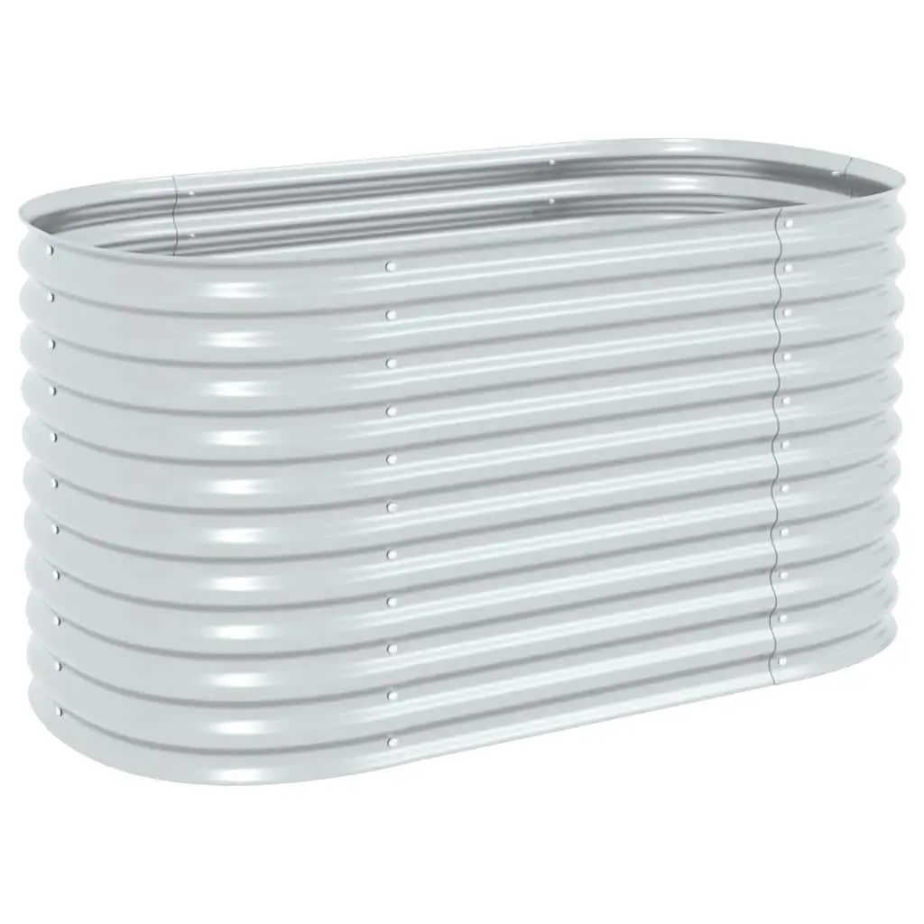 Garden Raised Bed 160x80x81 cm Galvanised Steel Silver 45514 - Home & Garden