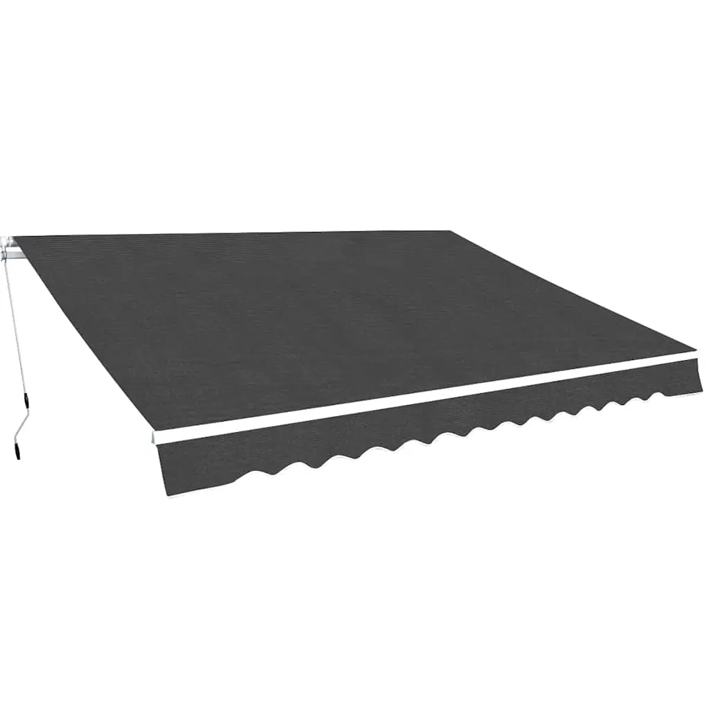 Folding Awning Manual Operated 500 cm Anthracite 275569 - Home & Garden