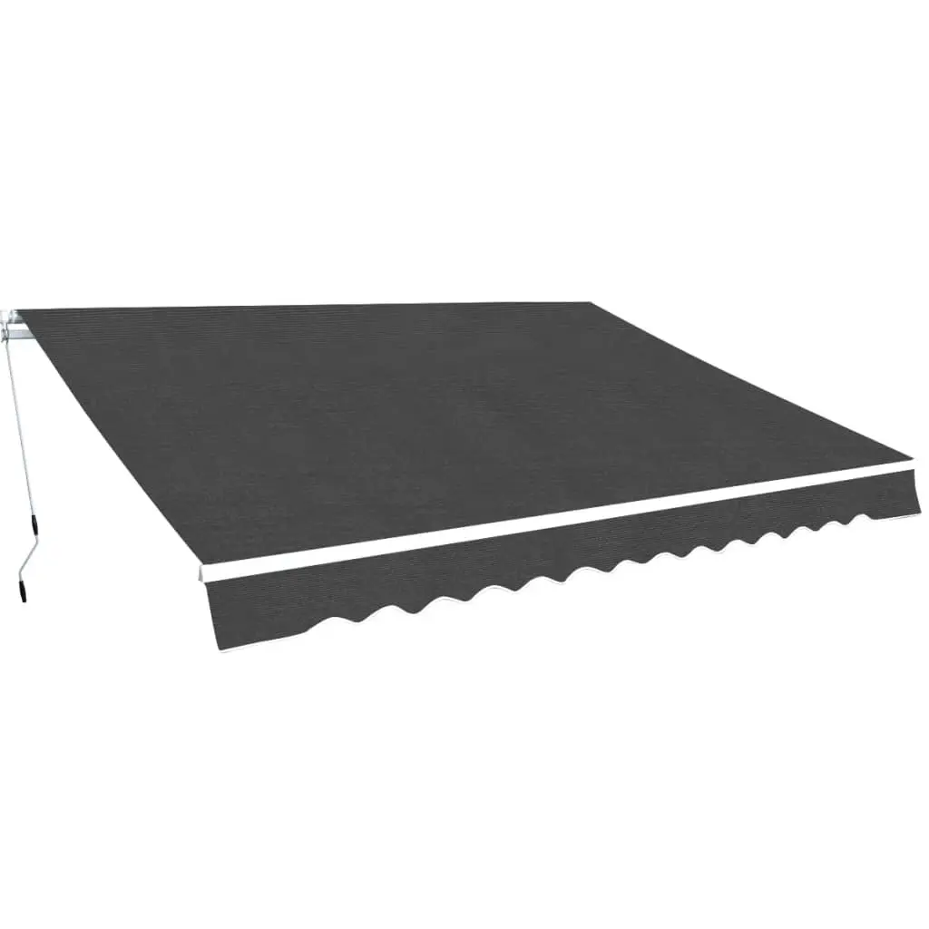 Folding Awning Manual Operated 400 cm Anthracite 275576 - Home & Garden