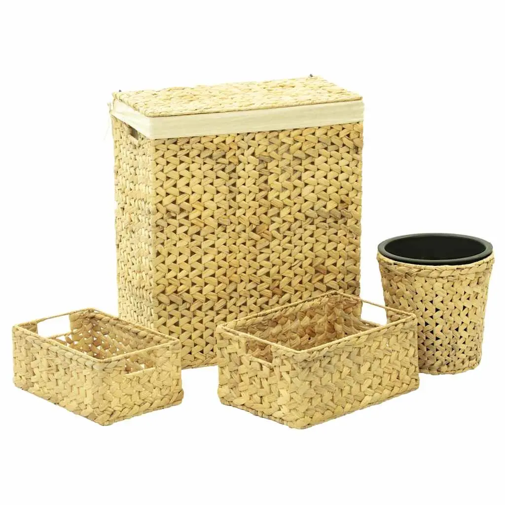 4 Piece Bathroom Set Water Hyacinth 247344 - Home & Garden