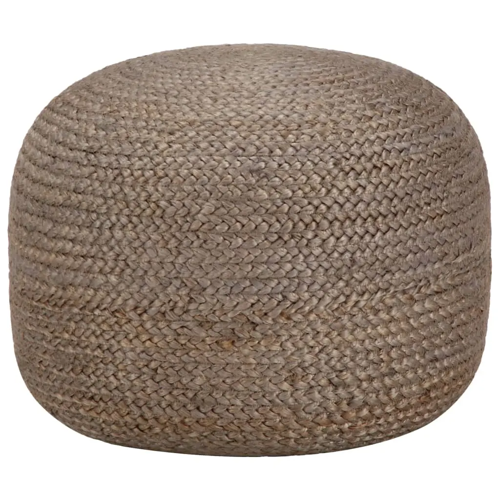 Handmade Pouffe Light Grey 45x30 cm Jute 248081 - Furniture