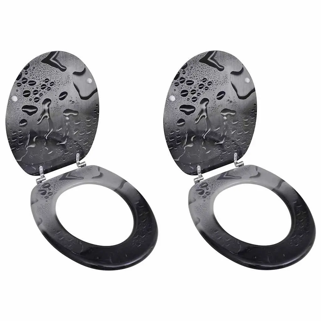 Toilet Seats with Lids 2 pcs MDF Water 275916 - Hardware