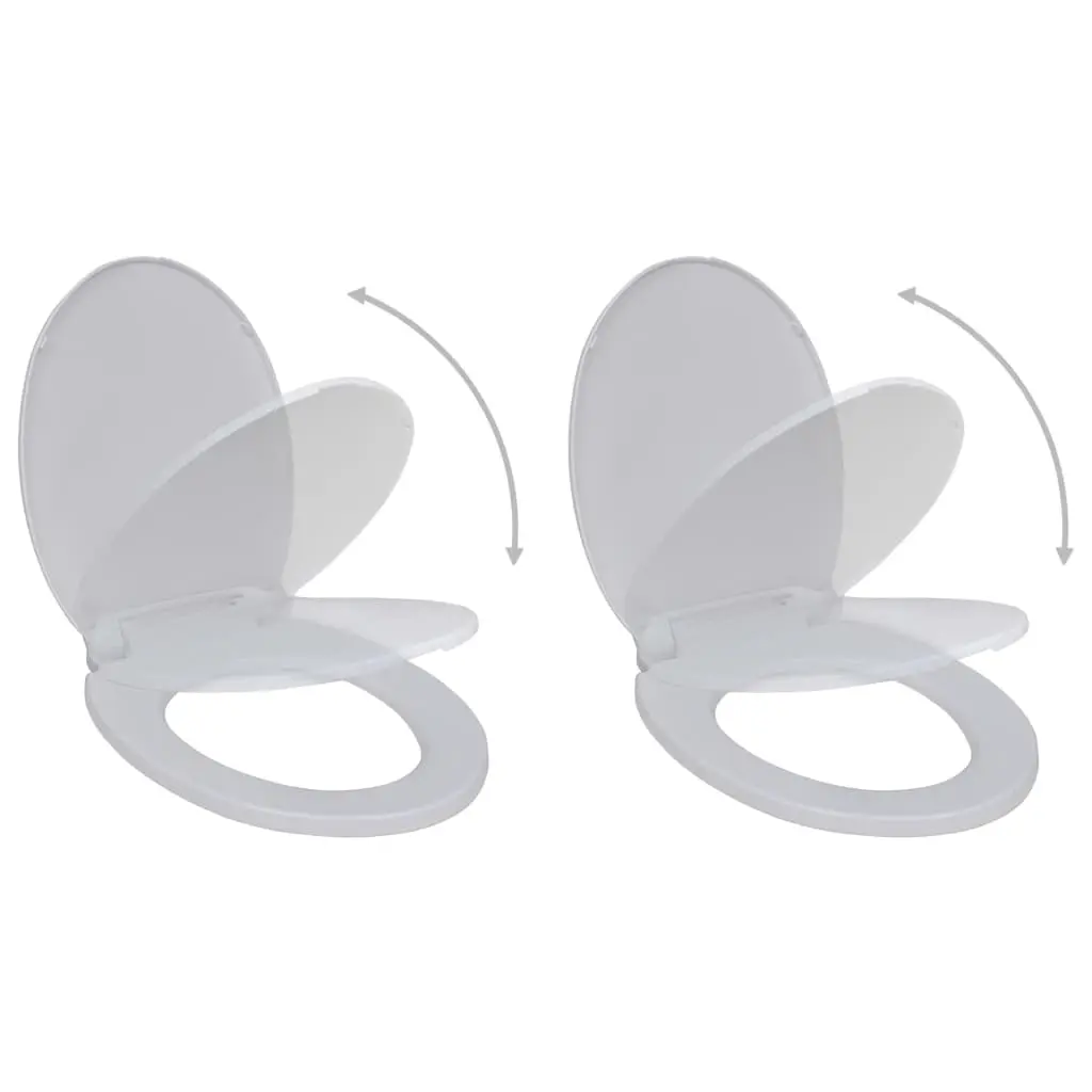 Toilet Seats with Soft Close Lids 2 pcs Plastic White 275927 - Hardware