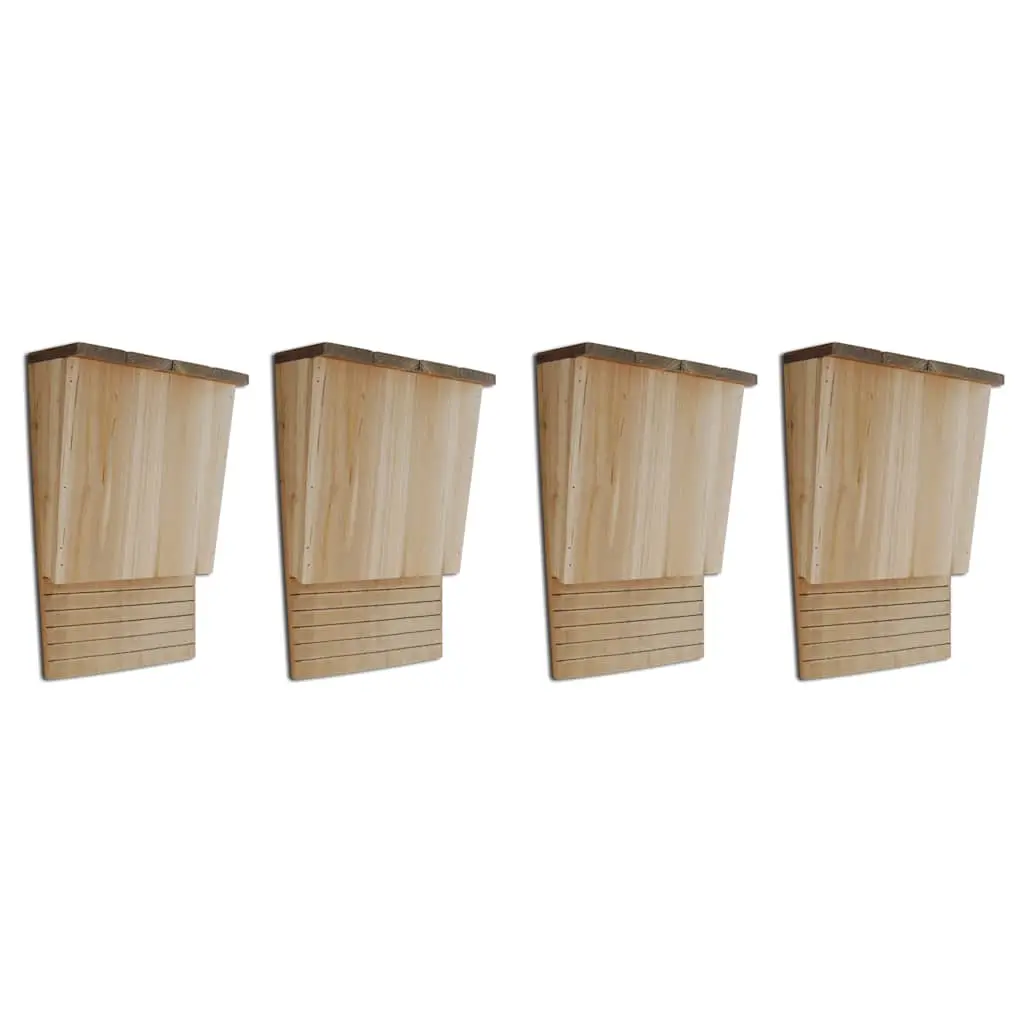 Bat Houses 4 pcs 22x12x34 cm Wood 276009 - Home & Garden