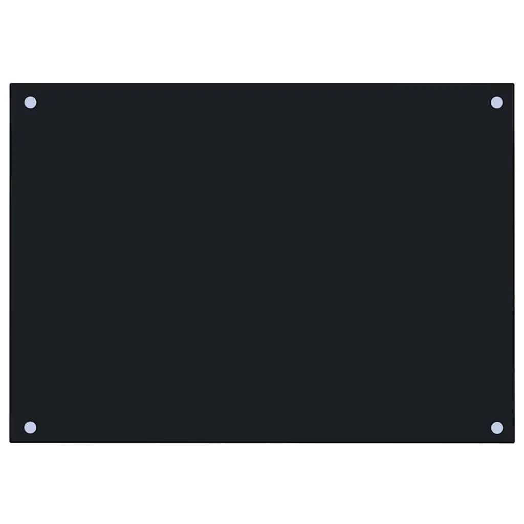 Kitchen Backsplash Black 70x50 cm Tempered Glass 249482 - Home & Garden