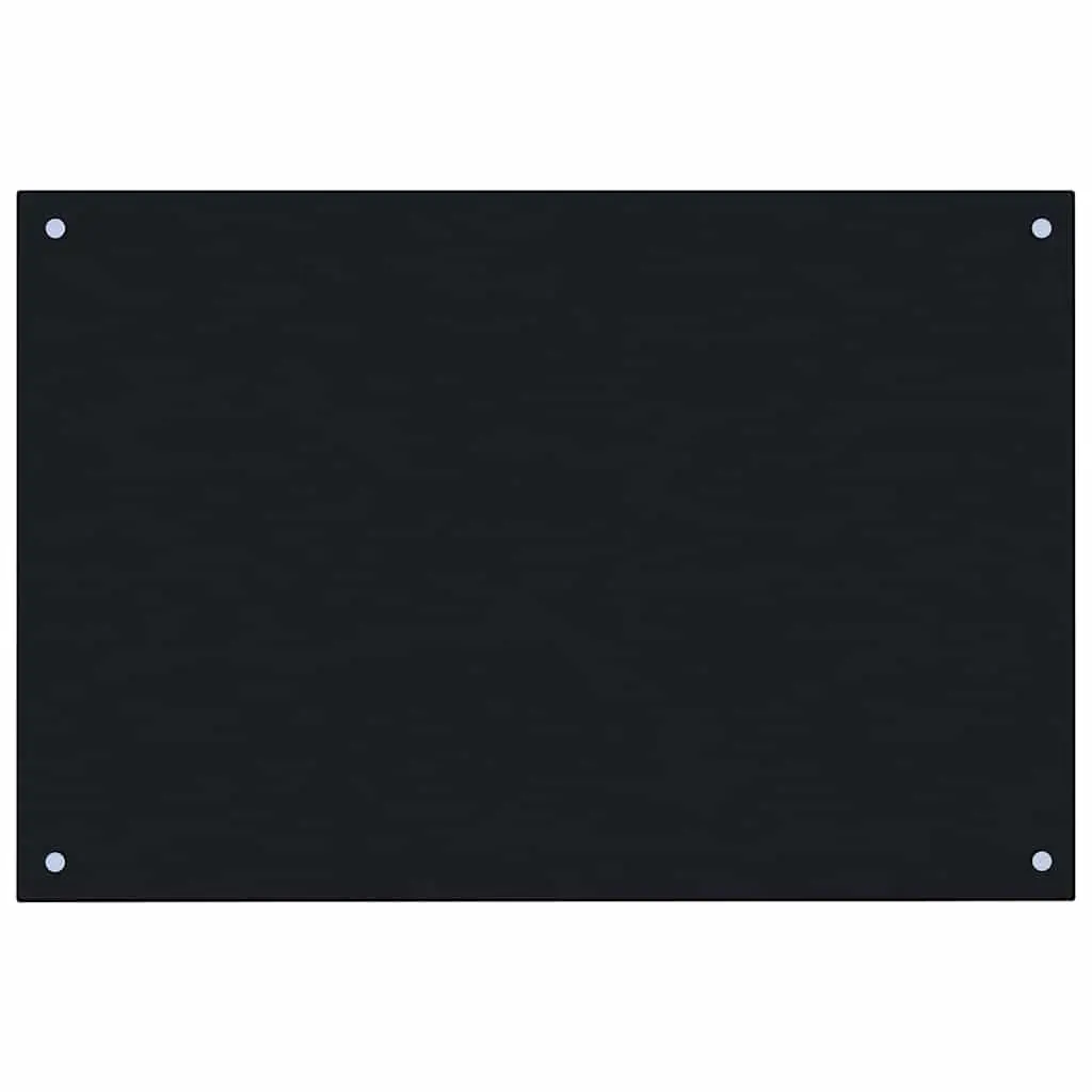 Kitchen Backsplash Black 90x50 cm Tempered Glass 249488 - Home & Garden
