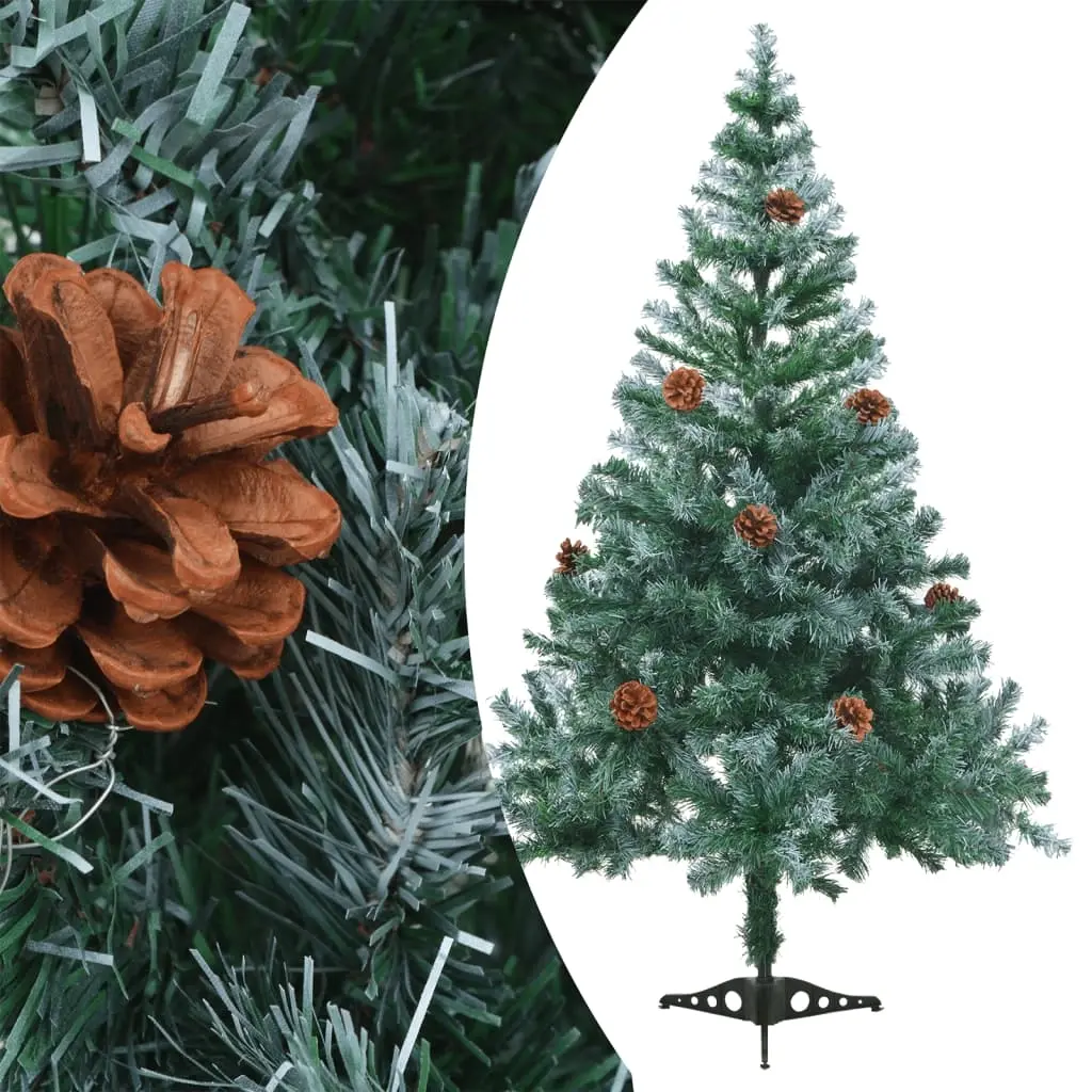 Frosted Christmas Tree with Pinecones 150 cm 60177 - Home & Garden