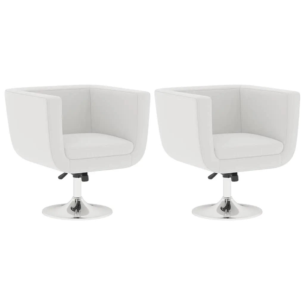 Bar Chairs 2 pcs White Faux Leather 160439 - Furniture