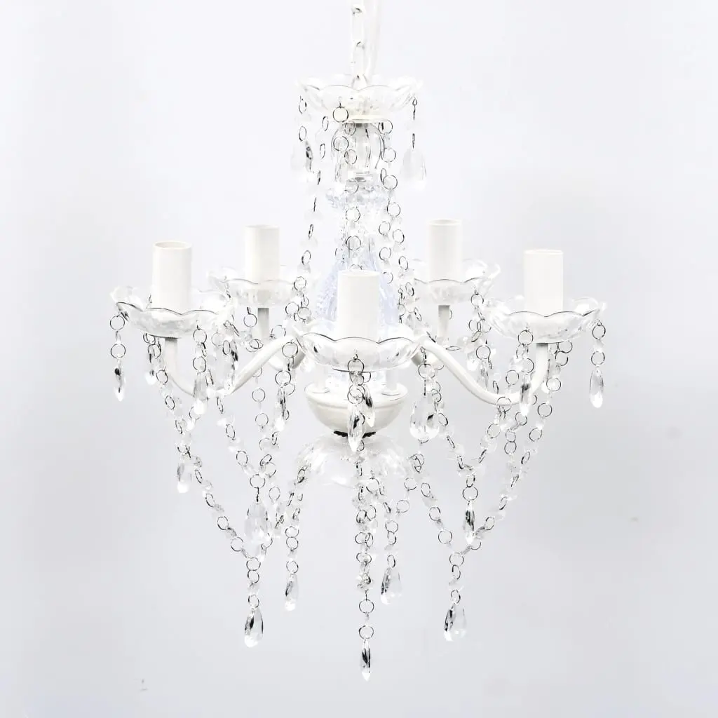 Chandelier 5 Bulbs Transparent 240309 - Home & Garden
