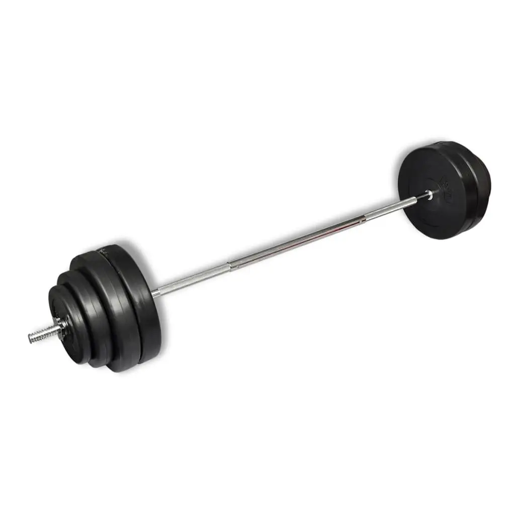 Barbell with Plates Set 60 kg 90372 - Sports & Outdoor