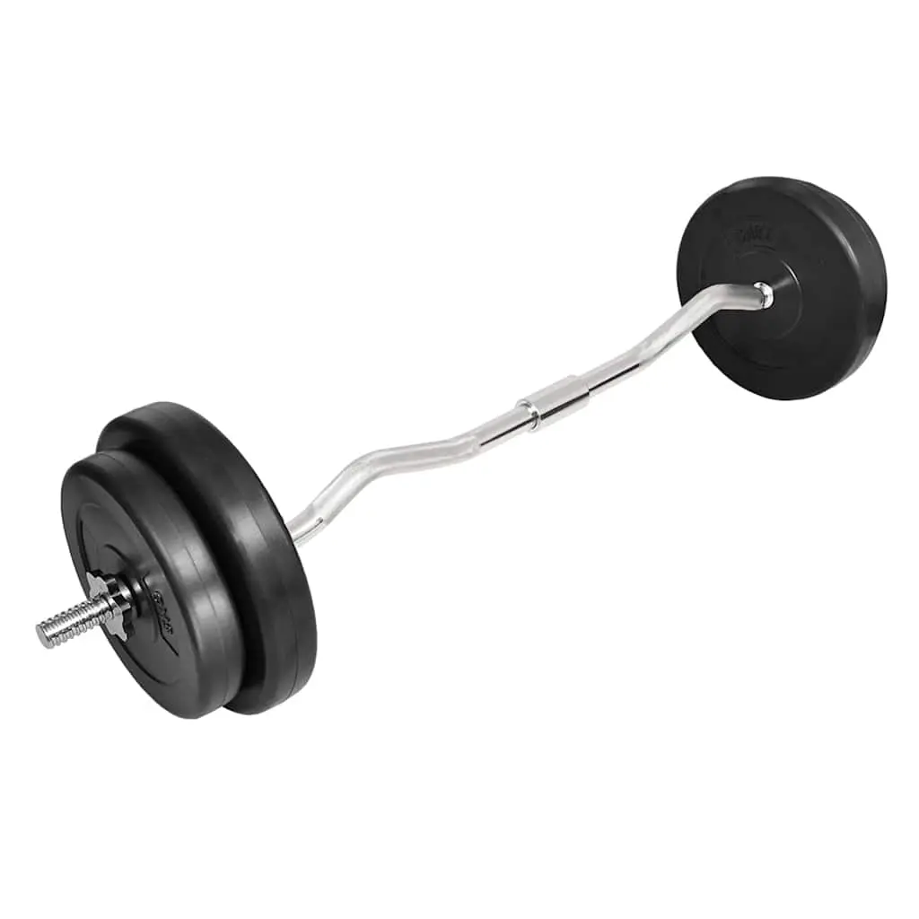 Curl Bar with Weights 30 kg 90373 - Sports & Outdoor