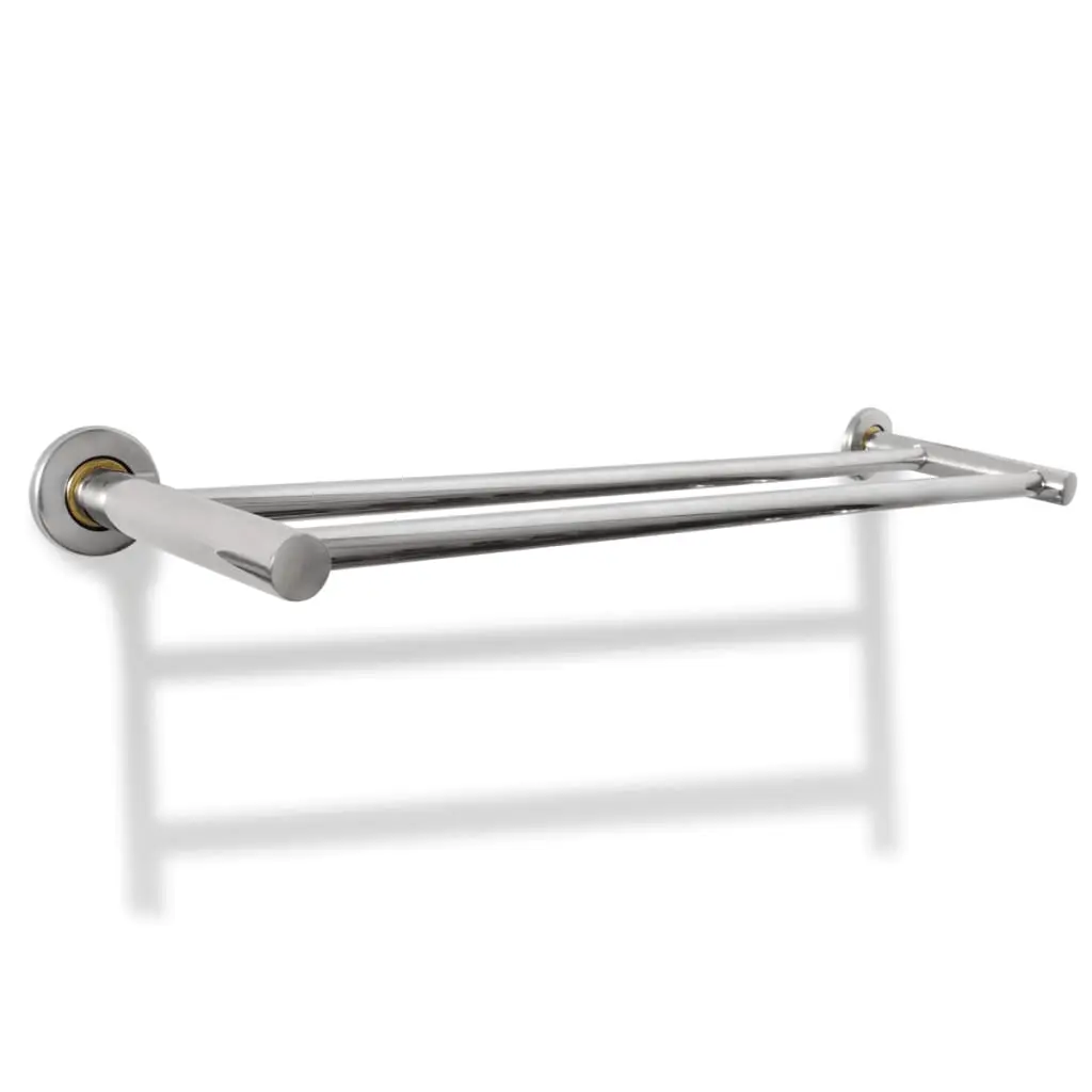 Stainless Steel Towel Rack 2 Tubes 140335 - Home & Garden