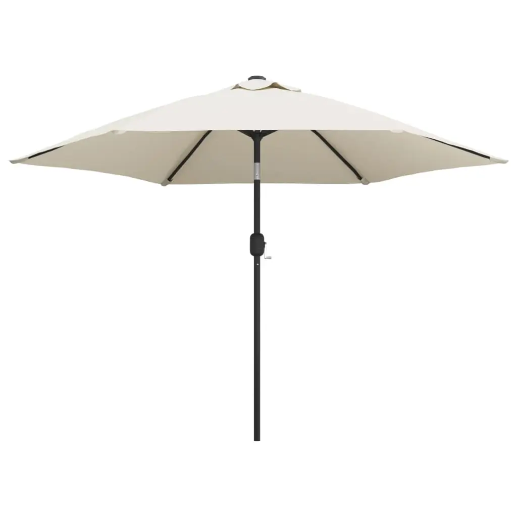 Garden Parasol Sand White 3m Steel Pole 40770 - Home & Garden