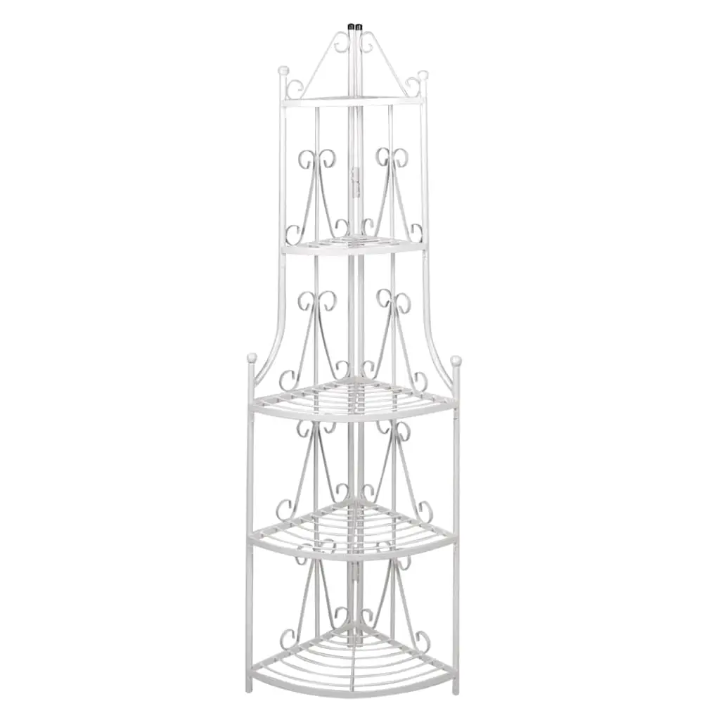 Corner Plant Rack White 40783 - Home & Garden