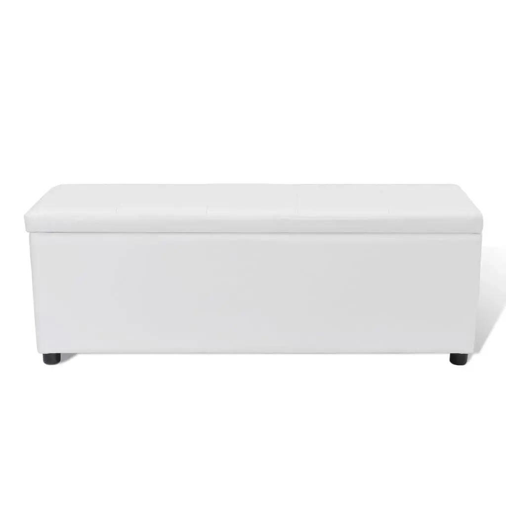 Storage Bench White Medium Size 240485 - Furniture