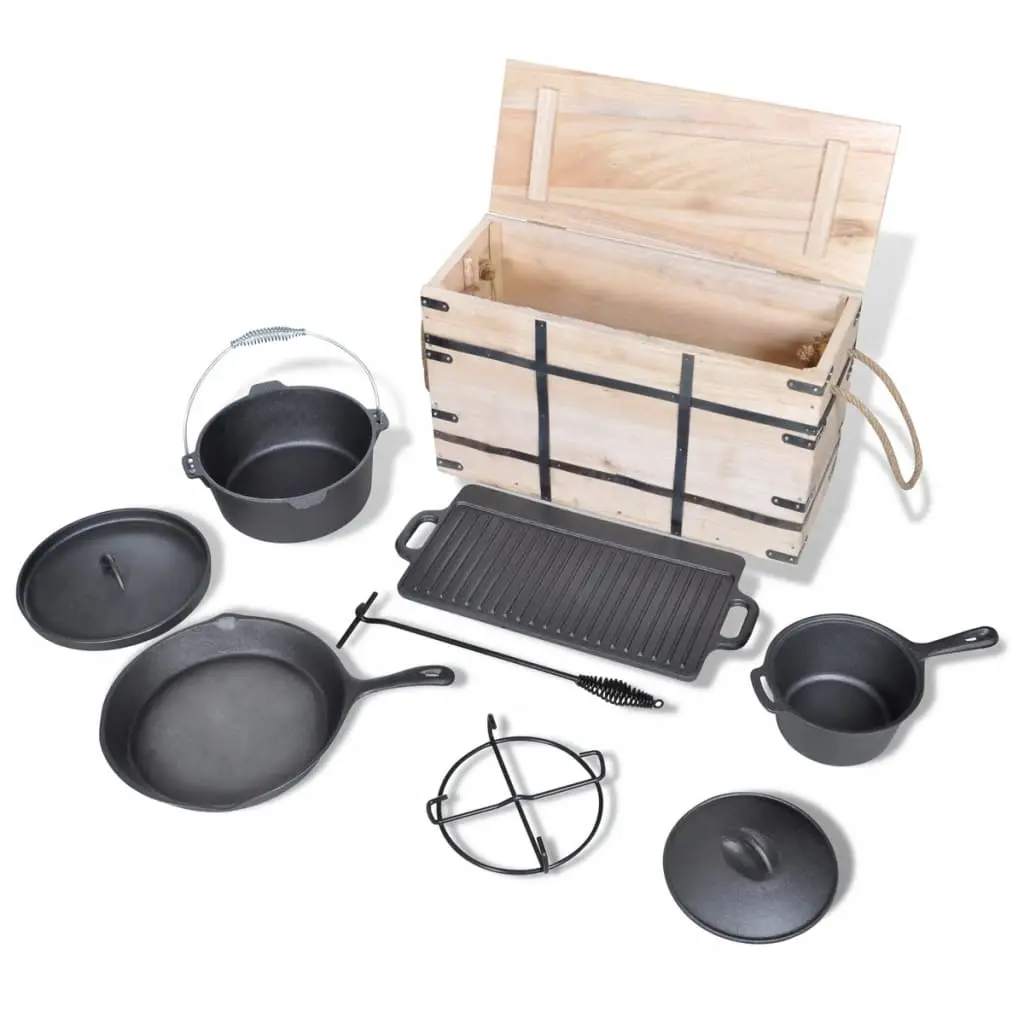 Dutch Oven Set 9pcs 40829 - Home & Garden