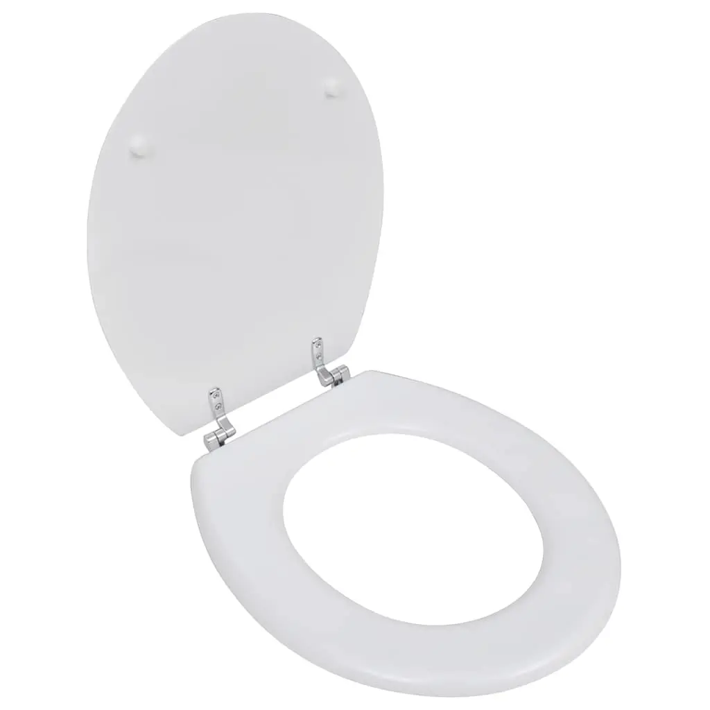 WC Toilet Seat MDF Lid Simple Design White 140801 - Hardware