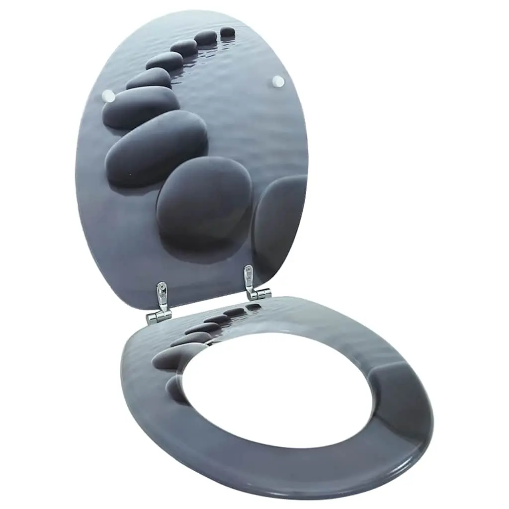 WC Toilet Seat MDF Lid Stones 140804 - Hardware