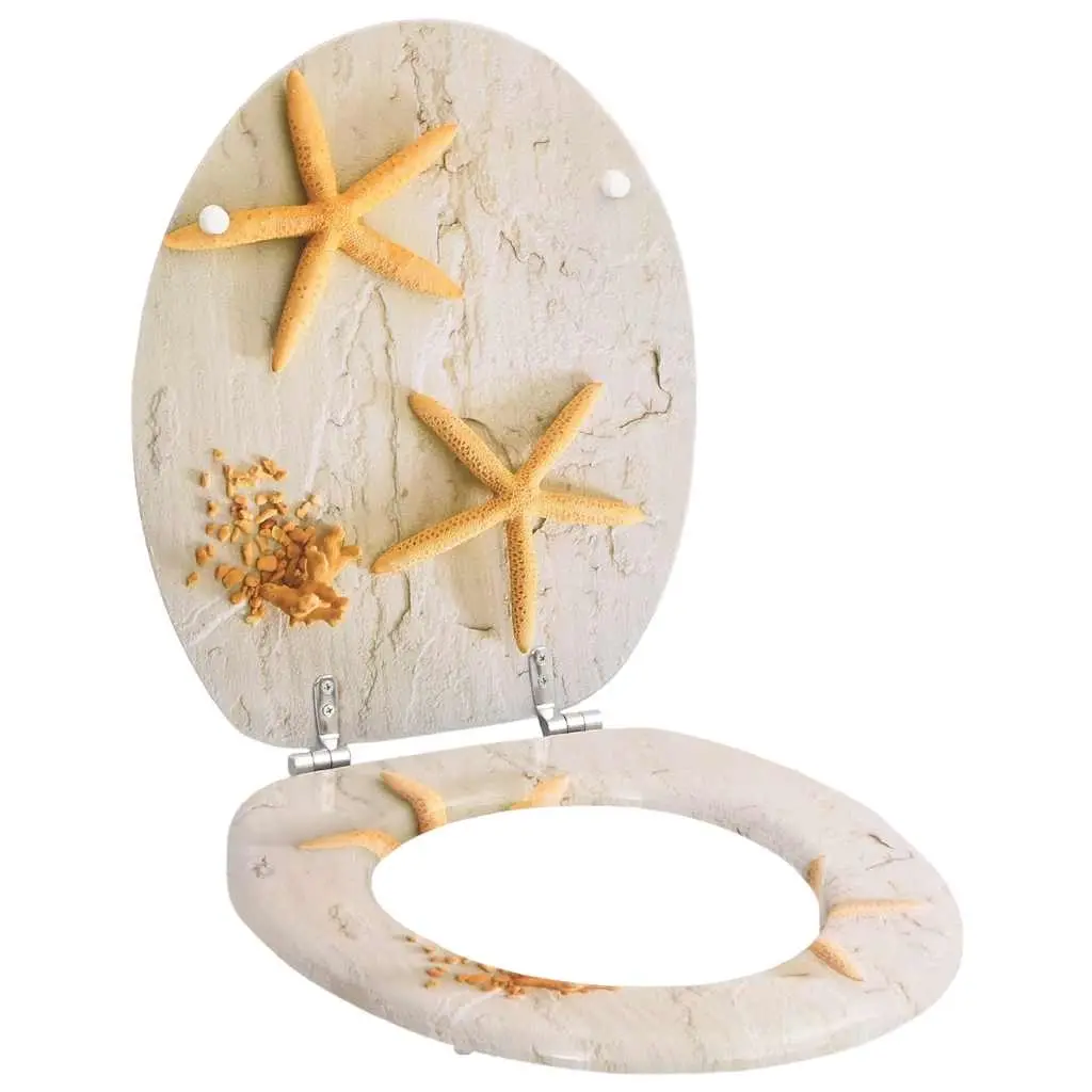 WC Toilet Seat MDF Lid Starfish 140805 - Hardware