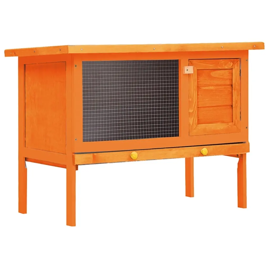 Outdoor Rabbit Hutch 1 Layer Wood 170157 - Pets