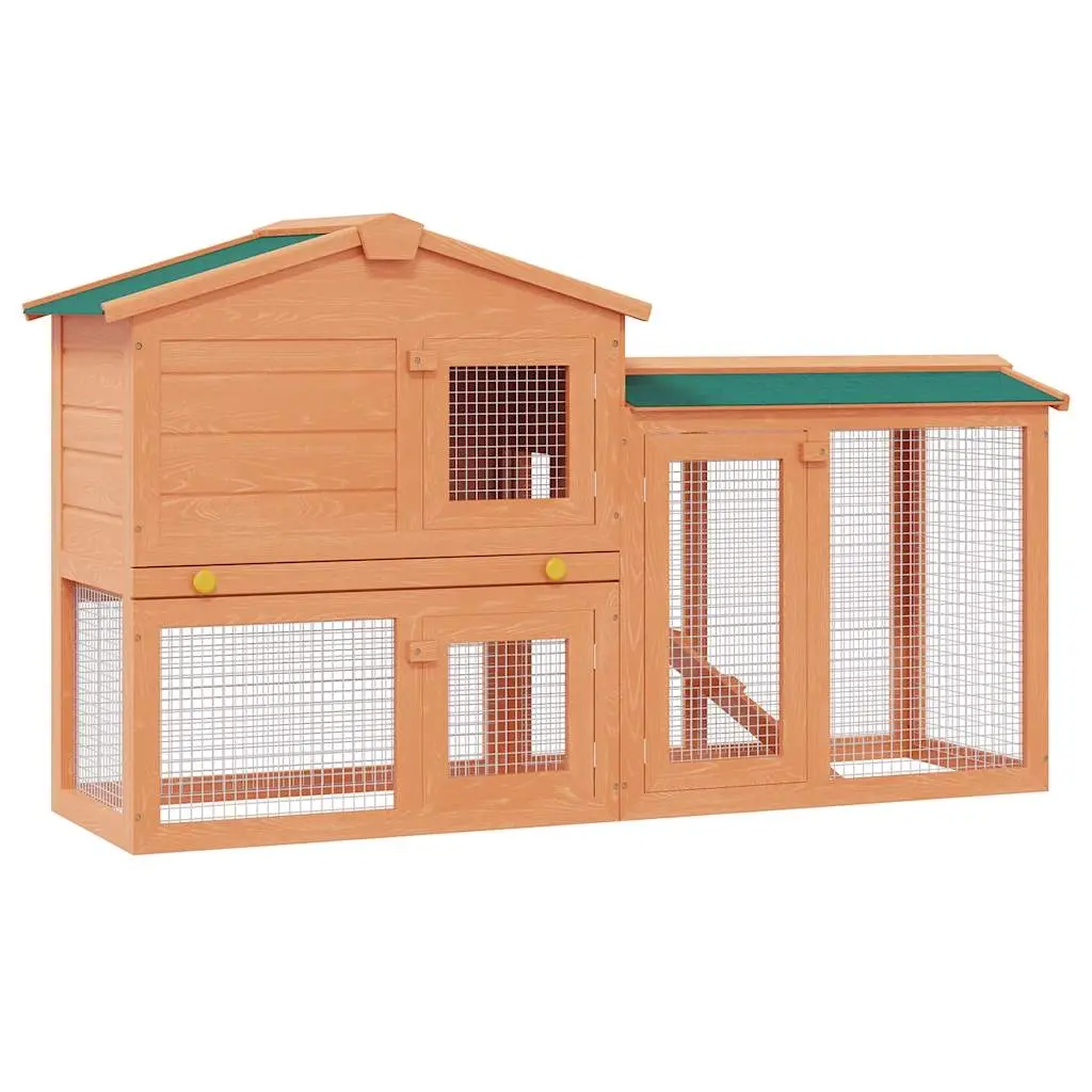 Outdoor Large Rabbit Hutch Small Animal House Pet Cage Wood 170162 - Pets