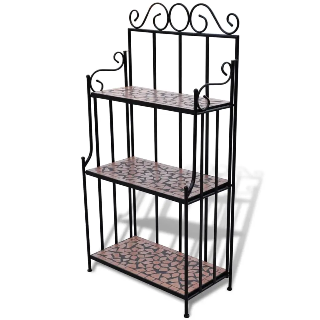 Mosaic Plant Stand Terracotta 41131 - Home & Garden