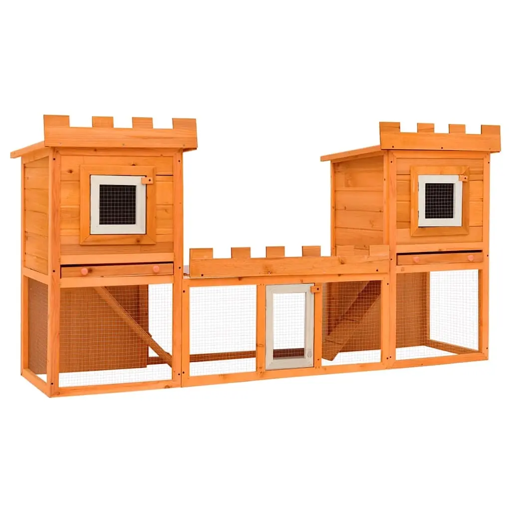 Outdoor Large Rabbit Hutch House Pet Cage Double House 170174 - Pets