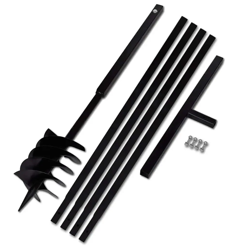 Ground Drill with Handle 180 mm with Extension Tube 5 m Steel 270531 - Hardware