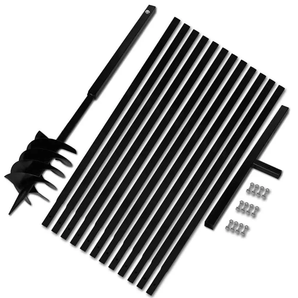 Ground Drill with Handle 180 mm with Extension Tube 13 m Steel 270533 - Hardware