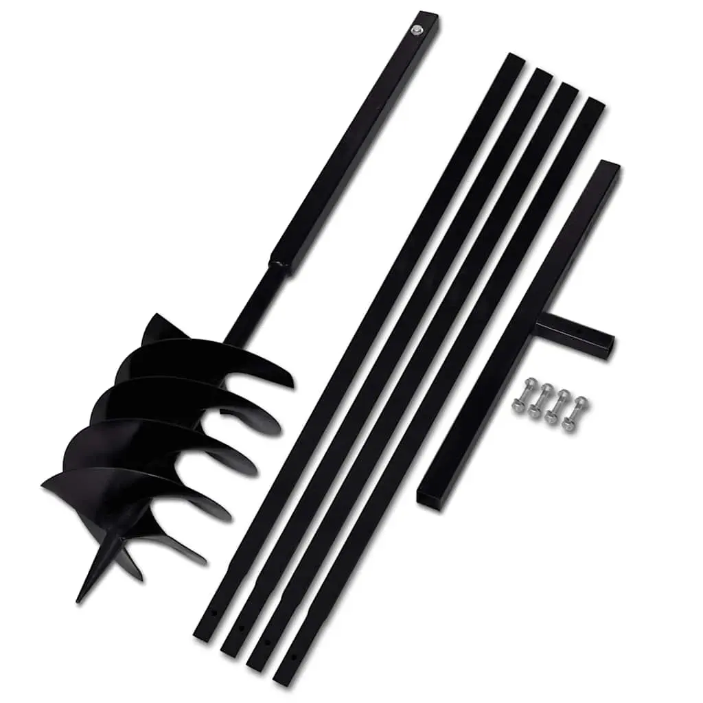 Ground Drill with Handle 200 mm with Extension Tube 5 m Steel 270535 - Hardware