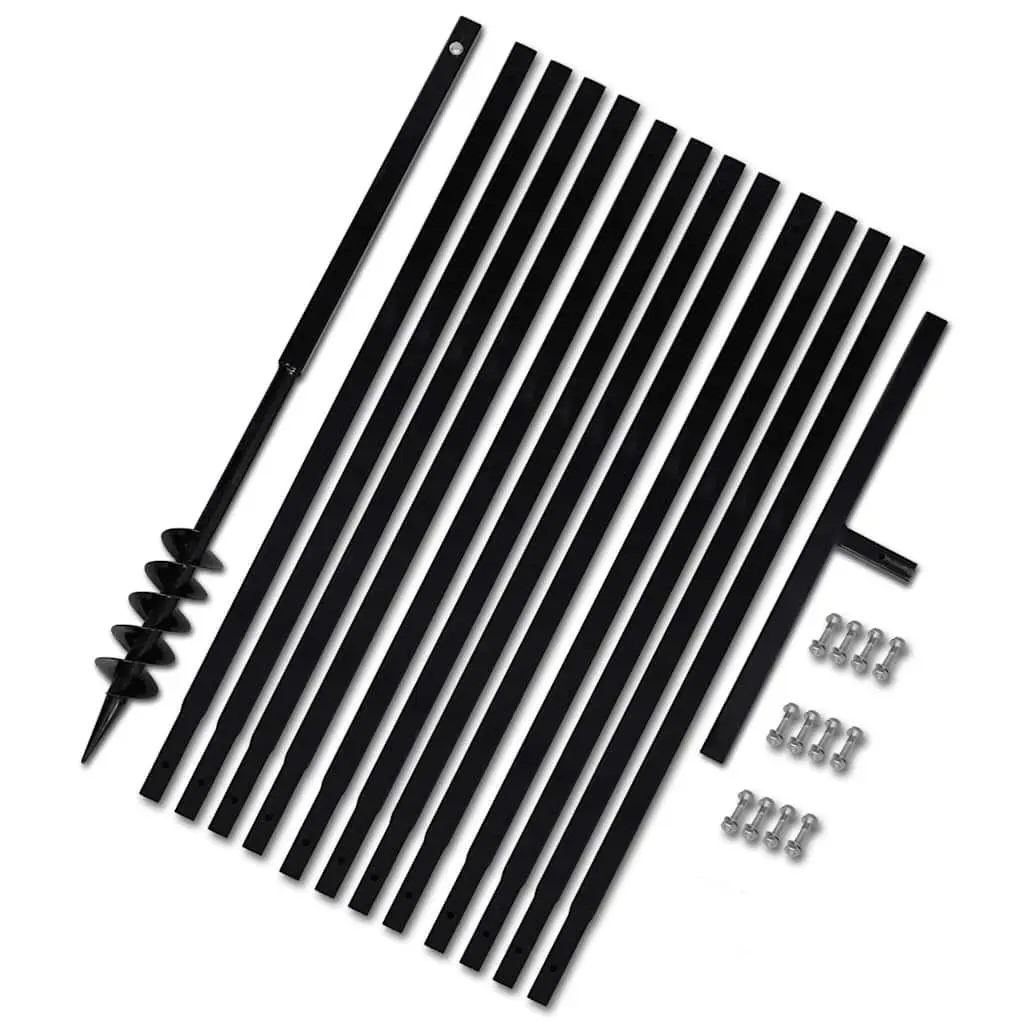 Ground Drill with Handle 80 mm with Extension Tube 13 m Steel 270541 - Hardware