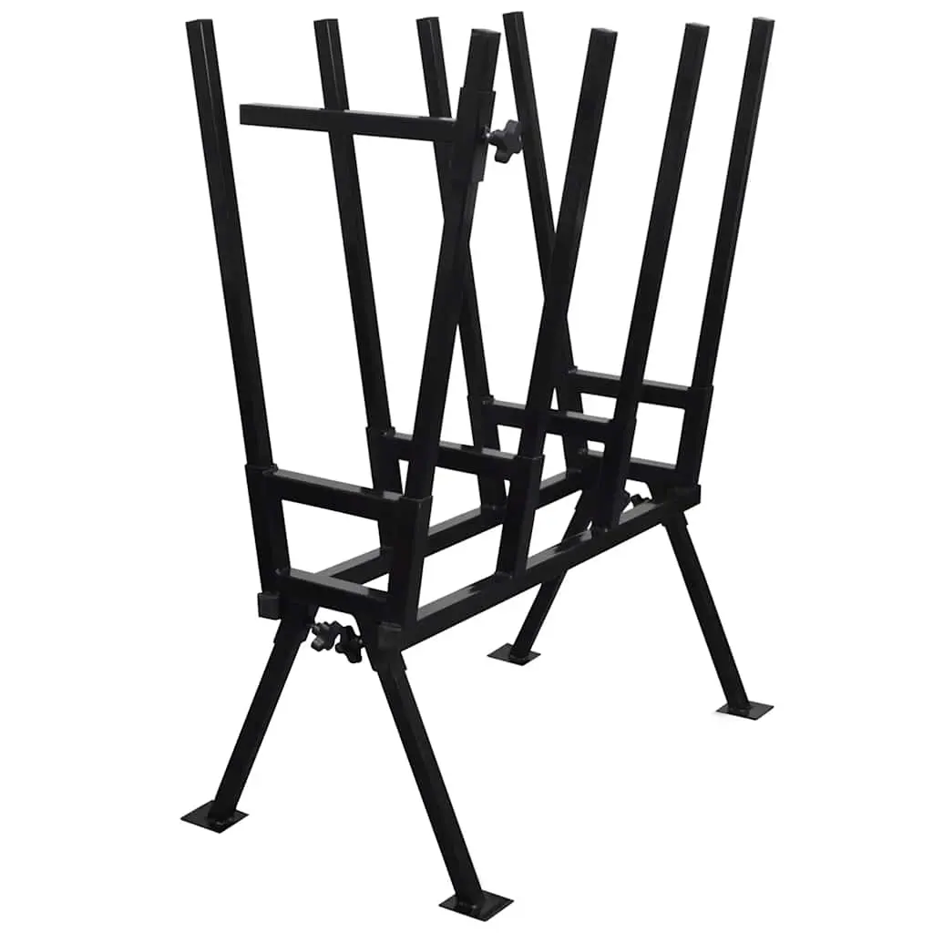 Black Powder-Coated Saw Horse for Woodworking 141334
