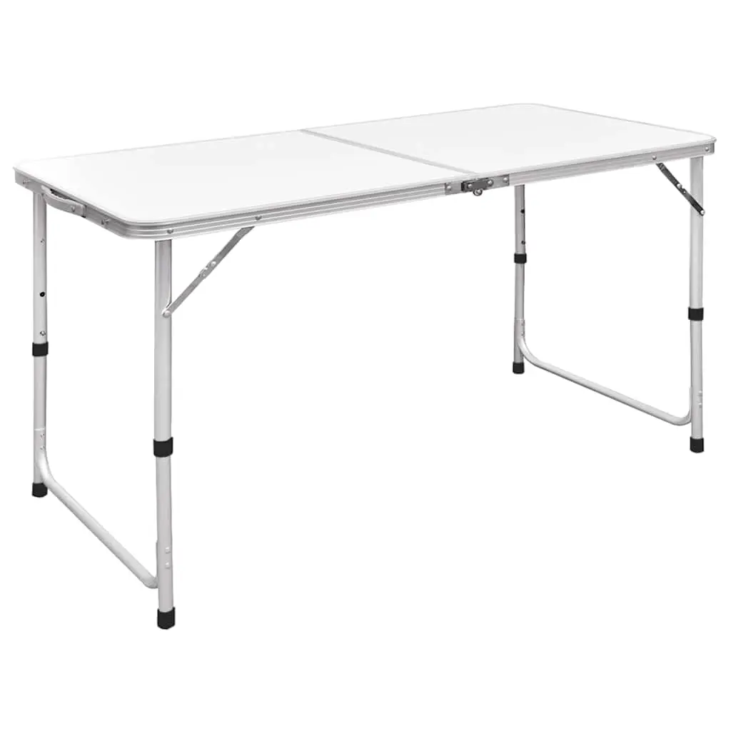 Foldable Camping Table Height Adjustable Aluminium 120 x 60 cm 41325 - Sports & Outdoor