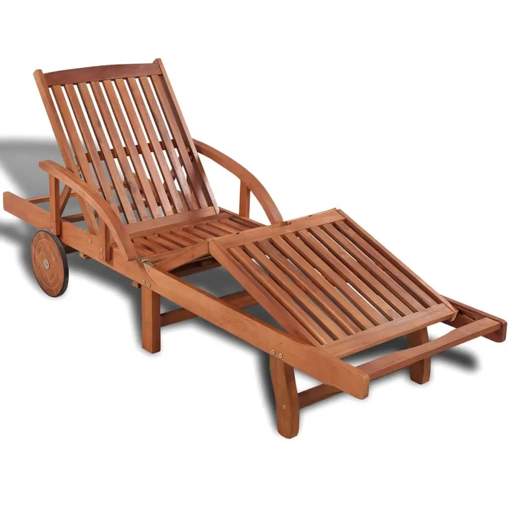 Sun Lounger Solid Acacia Wood 41446 - Furniture