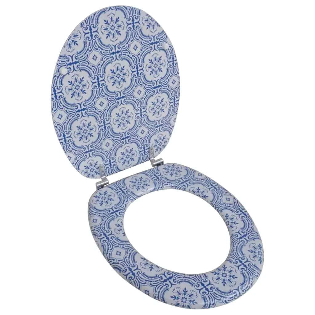 Toilet Seat with MDF Lid Porcelain Design 141483 - Hardware