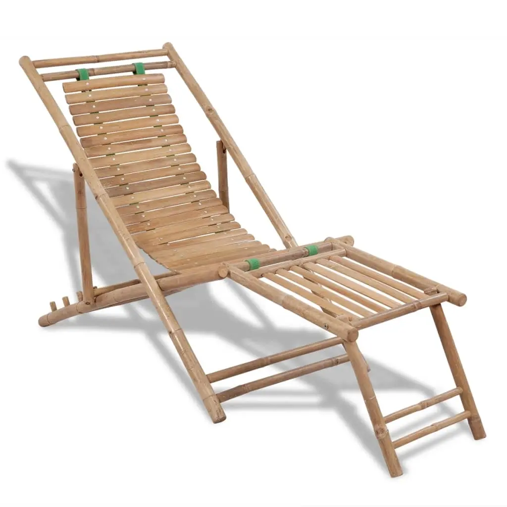 Outdoor Deck Chair with Footrest Bamboo 41492 - Furniture