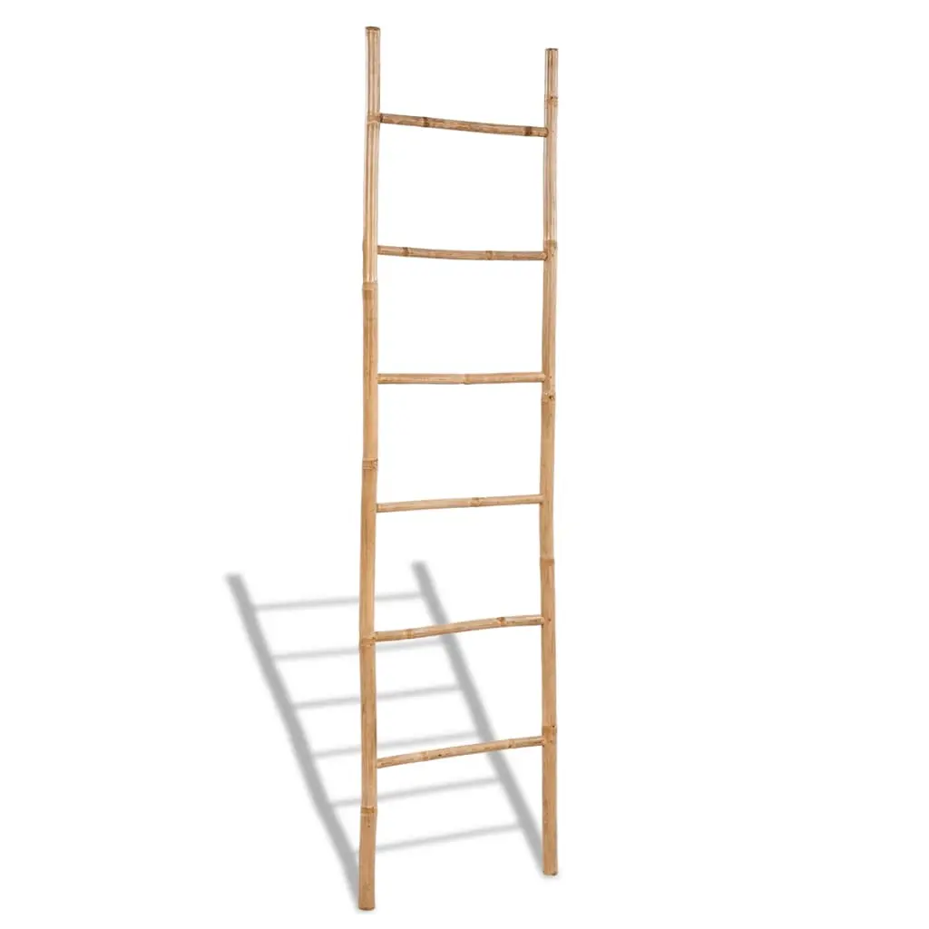 Bamboo Towel Ladder with 6 Rungs 41496 - Home & Garden